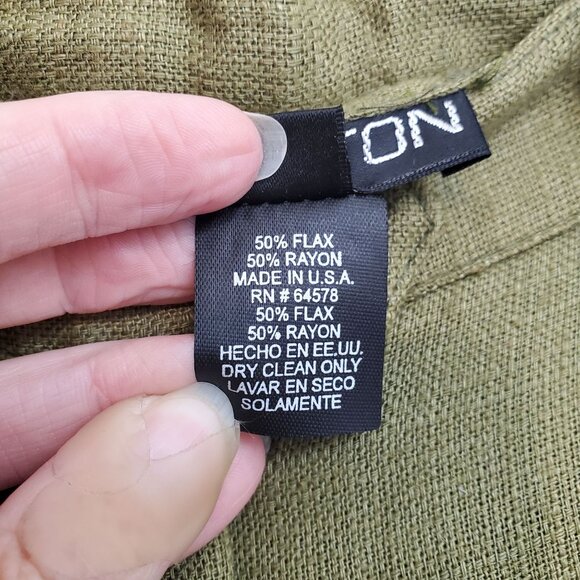 Vintage Halston olive green high waisted flax blend pants - Picture 4 of 11